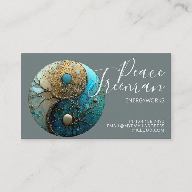 Carte De Visite Tides of Balance | Yin Yang Design (Devant)