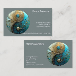 Carte De Visite Tides of Balance Yin Yang Design