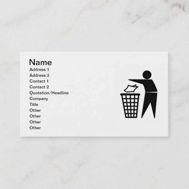 Carte de visite Tidy Man (Devant)