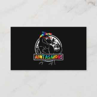 Carte De Visite Tie Dye Auntasaurus Tante Dinosaur Rex Mothe