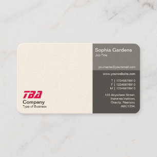 Carte De Visite Tiers - Blanc avec des nuances de gris (crème)