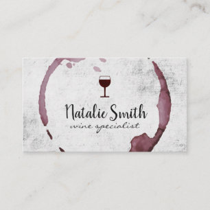Carte De Visite Tige à vin (verre à vin)