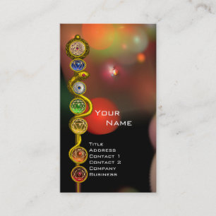 CARTE DE VISITE TIGE D'ASCLEPIUS, 7 CHAKRAS, YOGA, ÉNERGIE