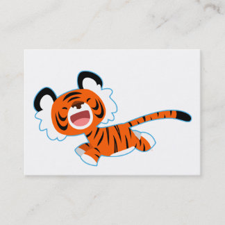Carte De Visite Tigre Cartoon Cute Sur La Course ACEO/Carte de vis