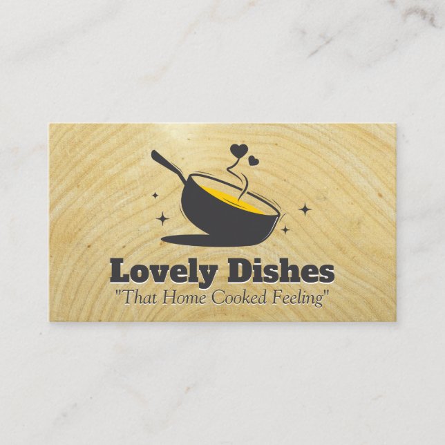 Carte De Visite Tilted Cooked Pan | Culinary | Restaurant (Devant)