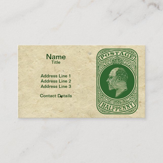 Carte De Visite Timbre de l'enveloppe prépayée King Edward VII (Devant)