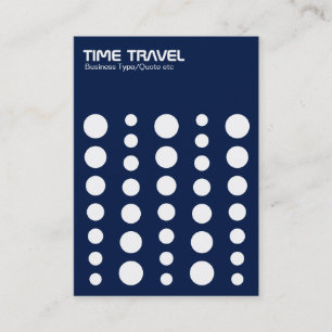 Carte De Visite Time Travel v1.2 - White on Dark Blue 001744