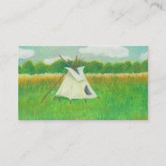 Carte De Visite Tipi central de dessin de paysage du Minnesota de