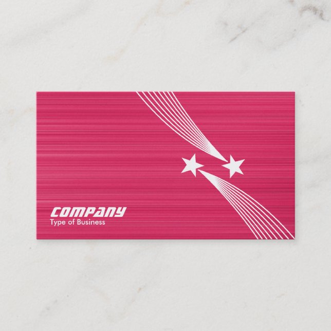 Carte De Visite Tir Stars v2 - Blanc sur Crimson Texture (Devant)