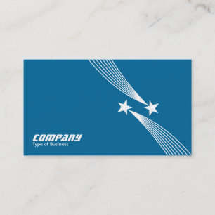 Carte De Visite Tir Stars v2 - Blanc sur Desert Blue 006699