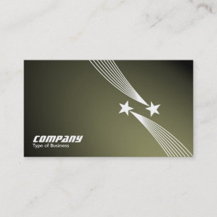 Carte De Visite Tir Stars v2 - Blanc sur Spotlit Khaki