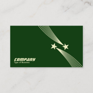 Carte De Visite Tir Stars v2 - Crème sur Dark Green 003300