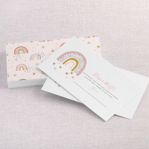 Carte De Visite Tirage au sort de couche bébé arc-en-ciel pastel m