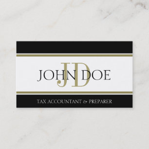 Carte De Visite Tirages d'or du comptable fiscal
