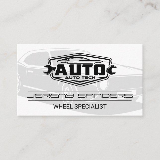 Carte De Visite Tire and Wheel Service | Auto Tech (Devant)