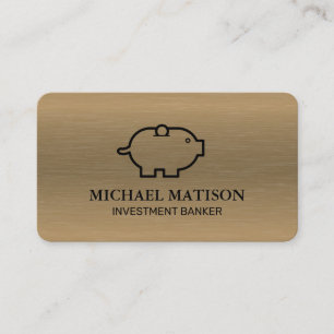 Carte De Visite Tirelire Logo   Financier