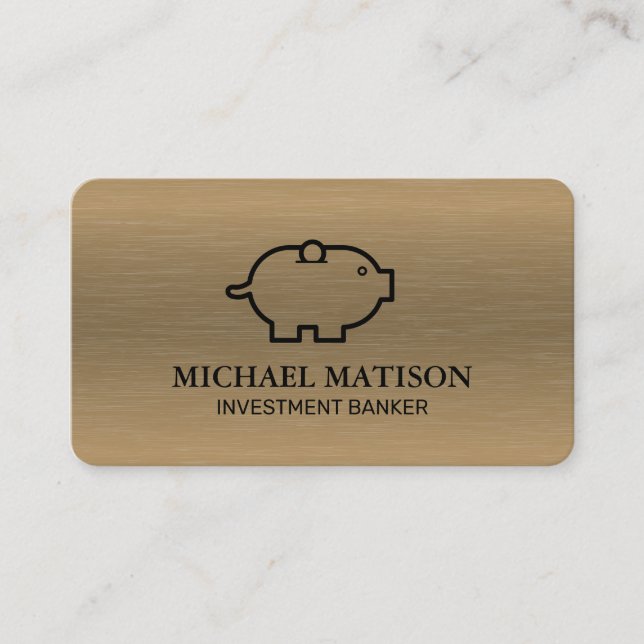 Carte De Visite Tirelire Logo | Financier (Devant)