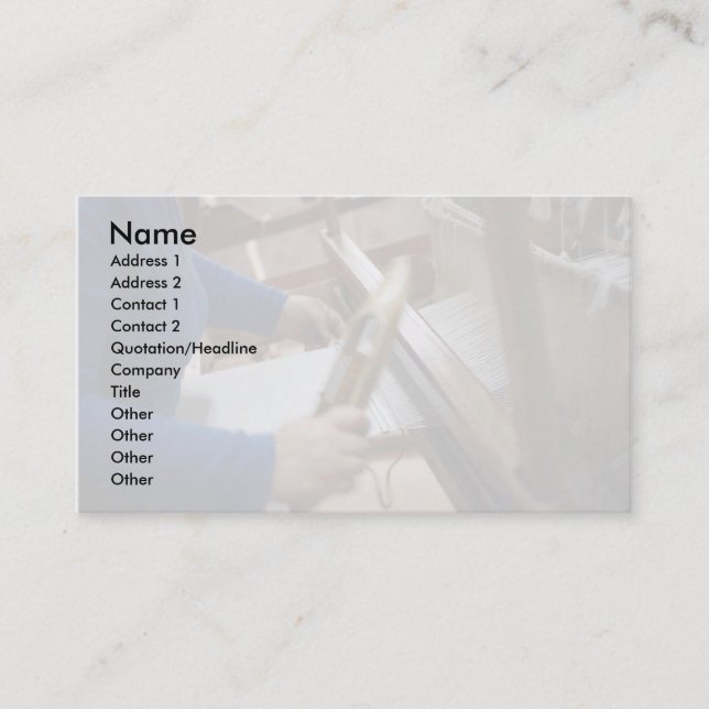 Carte De Visite Tissage açoréen d'artisane (Devant)