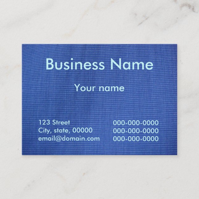 Carte De Visite Tissu bleu profond (Devant)