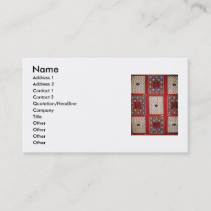 Carte De Visite Tissu d'art populaire Vintage coloré