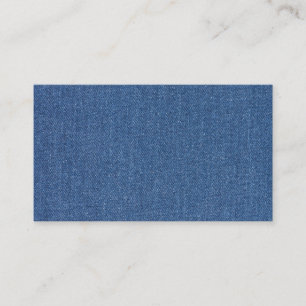 Carte De Visite Tissu d'origine bleu mode jean denim