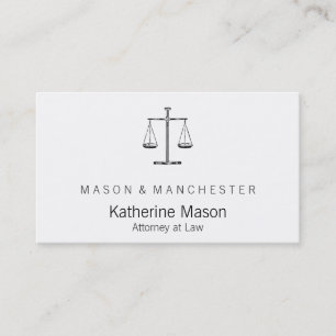Carte De Visite Titre de mot-clé élevé : Échelles de justice class