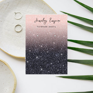 Carte De Visite Titulaire De parties scintillant Rose Et Noir