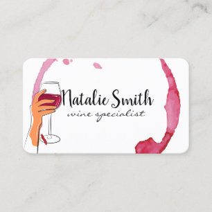 Carte De Visite Toast au vin Cheers Vignoble