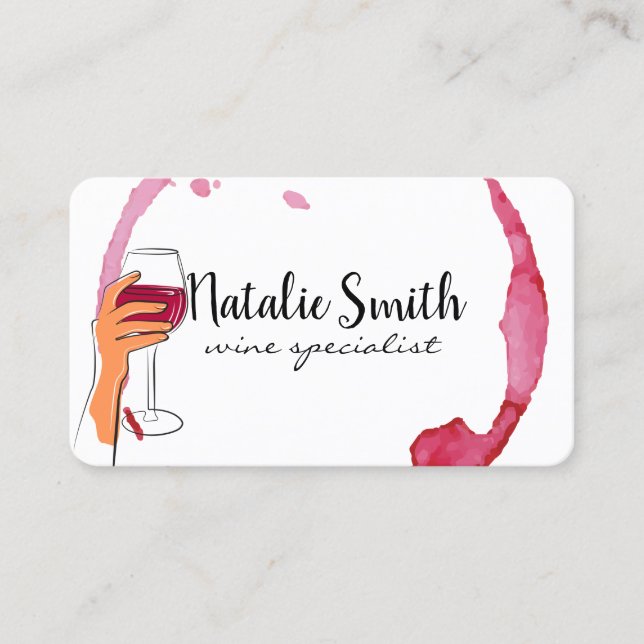 Carte De Visite Toast au vin Cheers | Vignoble (Devant)