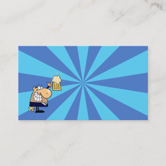 Carte De Visite Toast d'homme d'affaires (Devant)