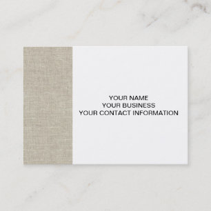 Carte De Visite Toile beige rustique imprimée