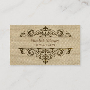 Carte De Visite Toile de jute vintage