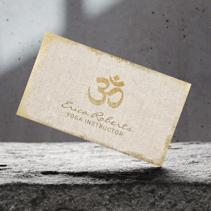 Carte De Visite Toile encadrée par grunge d'or de symbole de l'OM