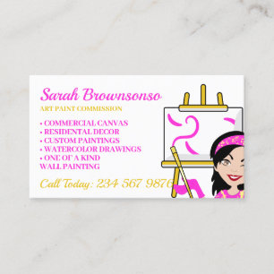Carte De Visite Toile Peinture Artiste Personnalisée