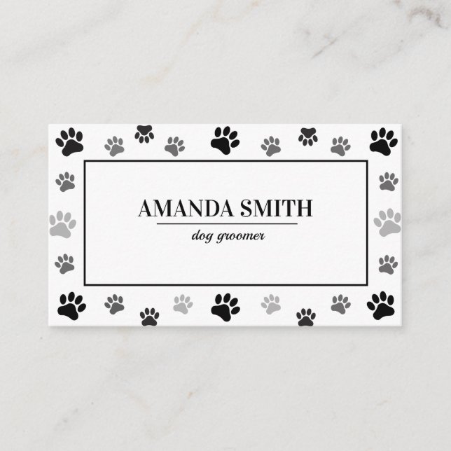 Carte De Visite Toilettage d'animaux de compagnie professionnel &  (Devant)