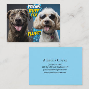 Carte De Visite Toilettage de chien drôle de Ruff à Fluff !” Dessi