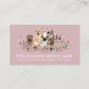 Carte De Visite Toilettage de chien Service de soins pour animaux 