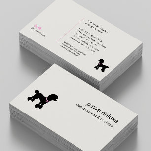 Carte De Visite Toilettage de chiens Silhouette Moderne
