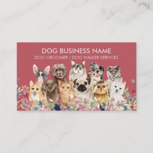 Carte De Visite Toilettage pension pour chiens et chats de Bourgog