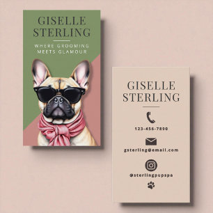 Carte De Visite Toiletteur de chien élégant moderne professionnel