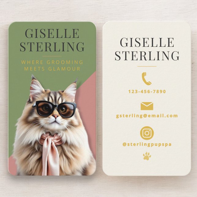 Carte De Visite Toiletteur pour chats (Créateur téléchargé)