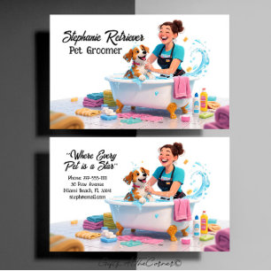 Carte De Visite Toiletteur pour chiens et chats
