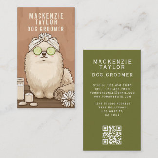 Carte De Visite Toiletteuse pour chien mignonne Style Spa personna