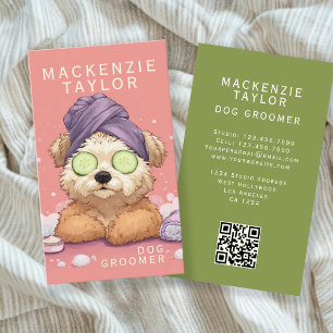 Carte De Visite Toiletteuse pour chien mignonne Style Spa personna