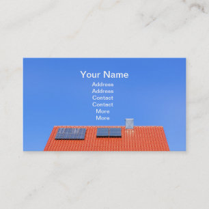 Carte De Visite Toit avec panneaux solaires