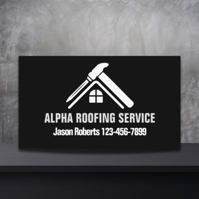Carte De Visite Toit Handyman Réparation de la construction toitur (Handyman Roof Repair Construction Roofing Roofer Business Card)