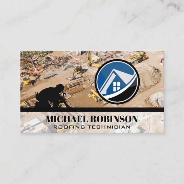 Carte De Visite Toit | Site de construction | Développeur de propr (Devant)