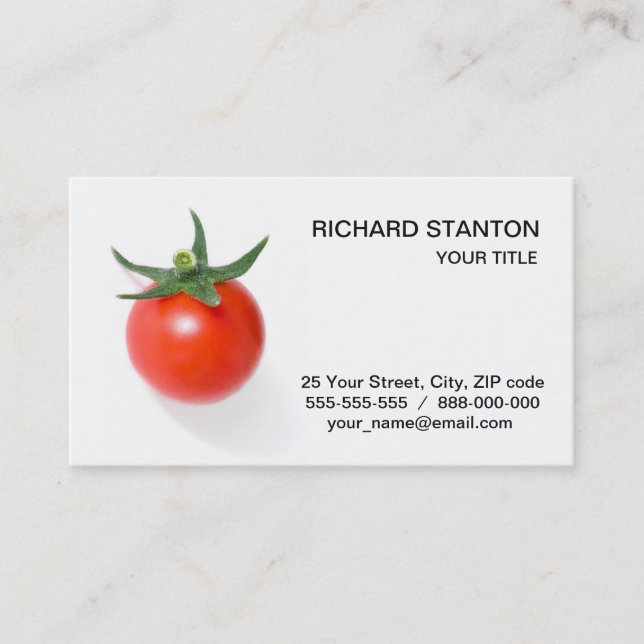 Carte De Visite tomate cerise (Devant)