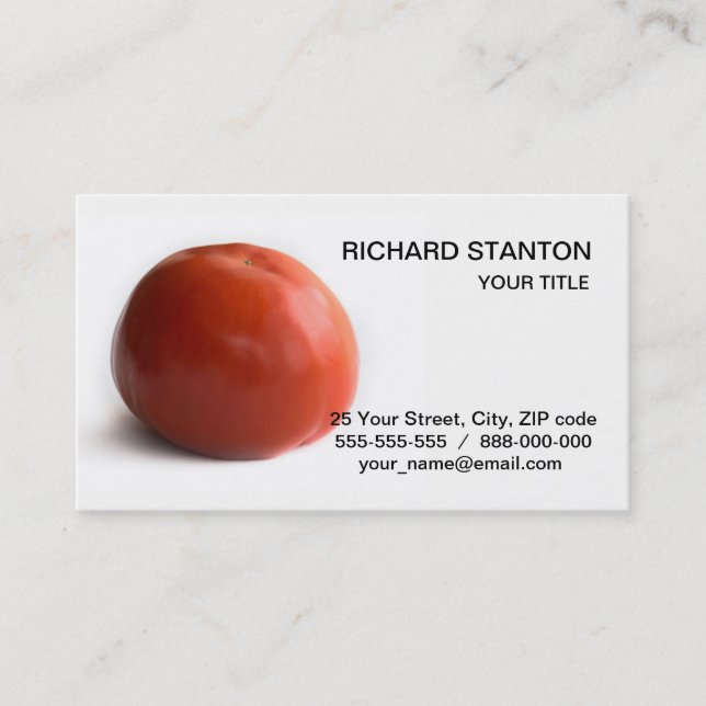 Carte De Visite Tomate mûre (Devant)