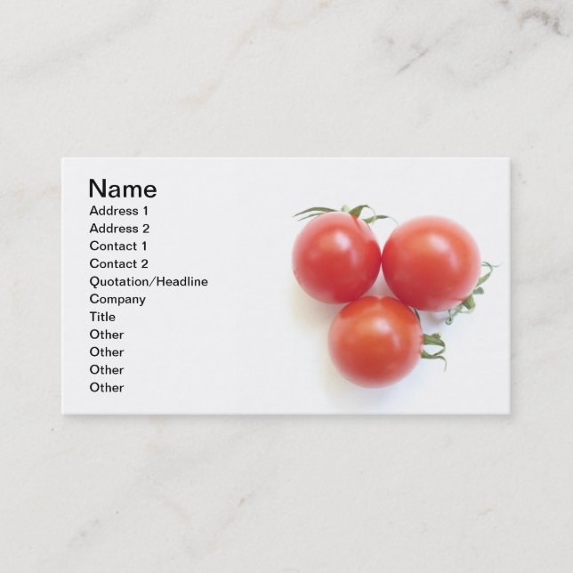 Carte De Visite Tomates (Devant)